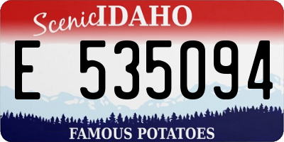 ID license plate E535094