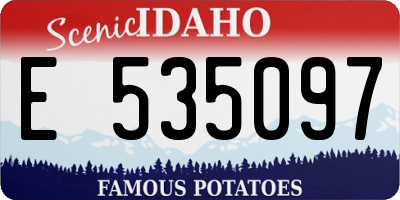 ID license plate E535097