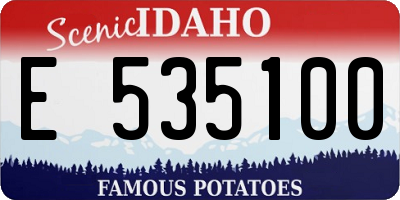 ID license plate E535100