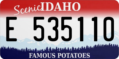 ID license plate E535110