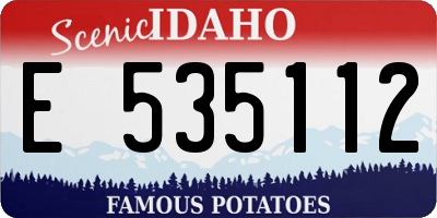 ID license plate E535112