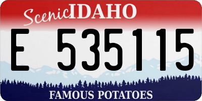 ID license plate E535115
