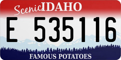 ID license plate E535116