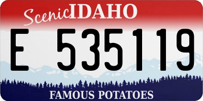 ID license plate E535119