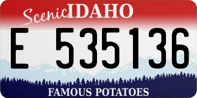 ID license plate E535136