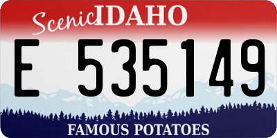 ID license plate E535149