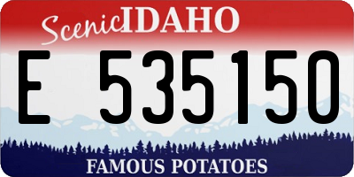 ID license plate E535150