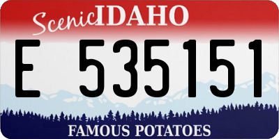 ID license plate E535151
