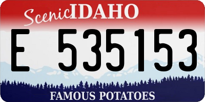 ID license plate E535153