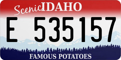 ID license plate E535157