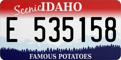 ID license plate E535158