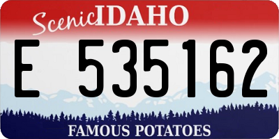 ID license plate E535162