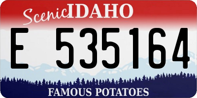 ID license plate E535164