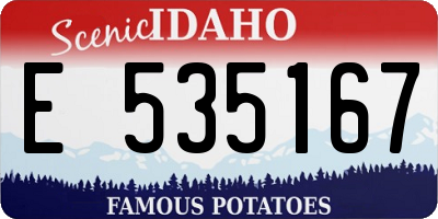 ID license plate E535167