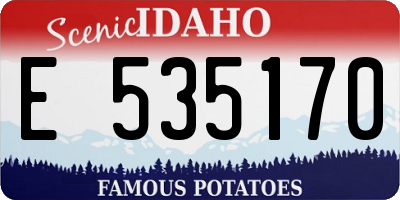 ID license plate E535170