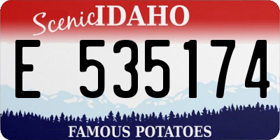 ID license plate E535174