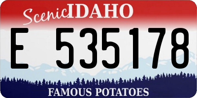 ID license plate E535178