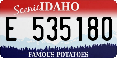 ID license plate E535180