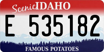 ID license plate E535182
