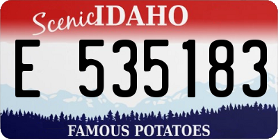ID license plate E535183