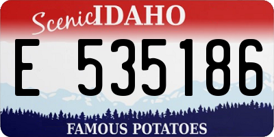ID license plate E535186