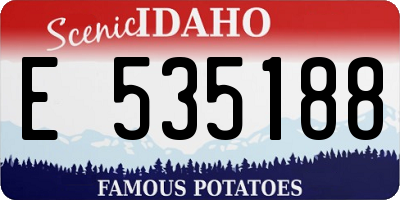 ID license plate E535188
