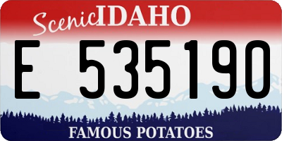 ID license plate E535190