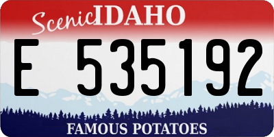 ID license plate E535192
