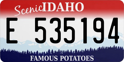 ID license plate E535194