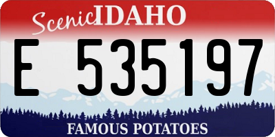 ID license plate E535197