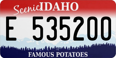 ID license plate E535200