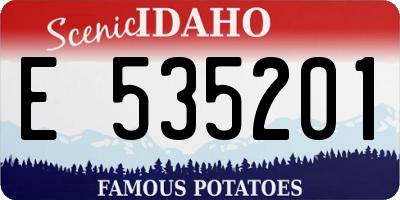 ID license plate E535201