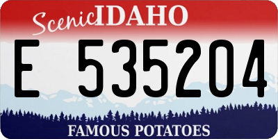 ID license plate E535204