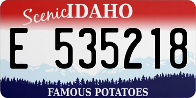 ID license plate E535218