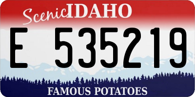 ID license plate E535219