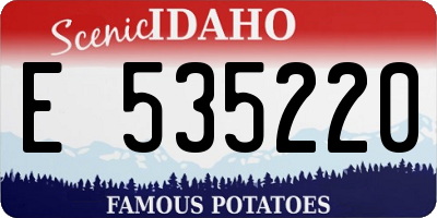 ID license plate E535220