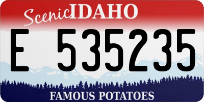 ID license plate E535235
