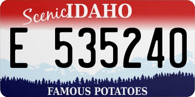ID license plate E535240