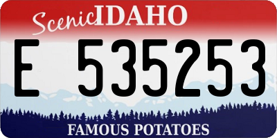 ID license plate E535253