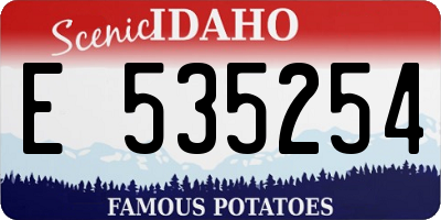 ID license plate E535254