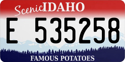 ID license plate E535258