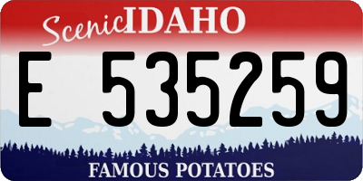 ID license plate E535259