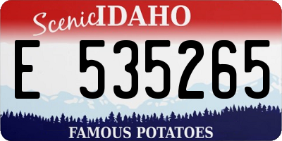 ID license plate E535265