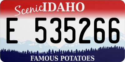 ID license plate E535266