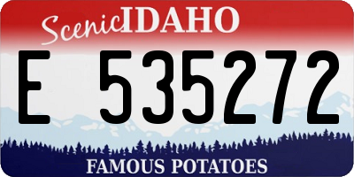 ID license plate E535272
