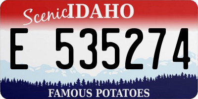 ID license plate E535274