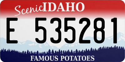 ID license plate E535281
