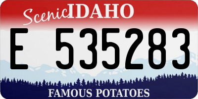 ID license plate E535283