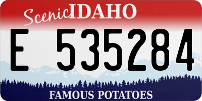 ID license plate E535284