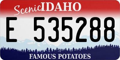 ID license plate E535288